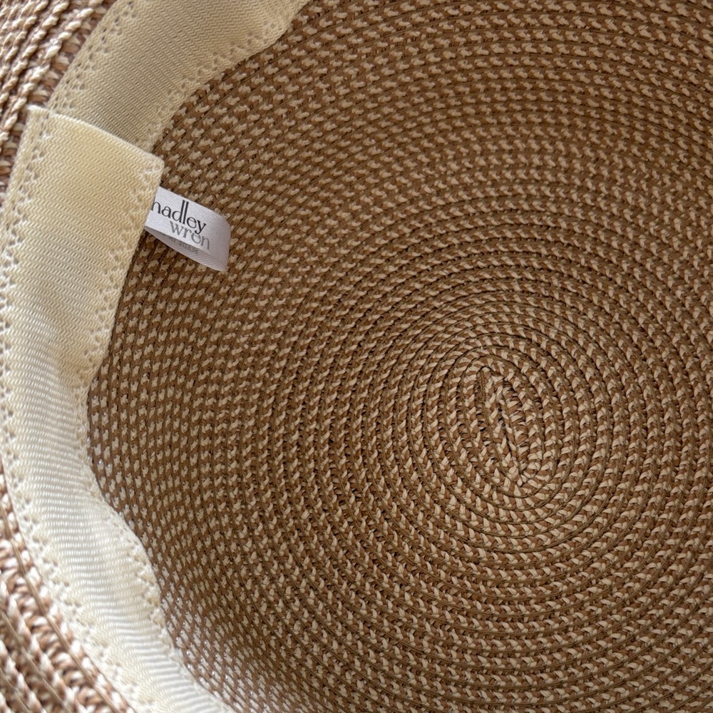 Chic Beige Sun Hat with Beaded Trim - Picture 2 of 3